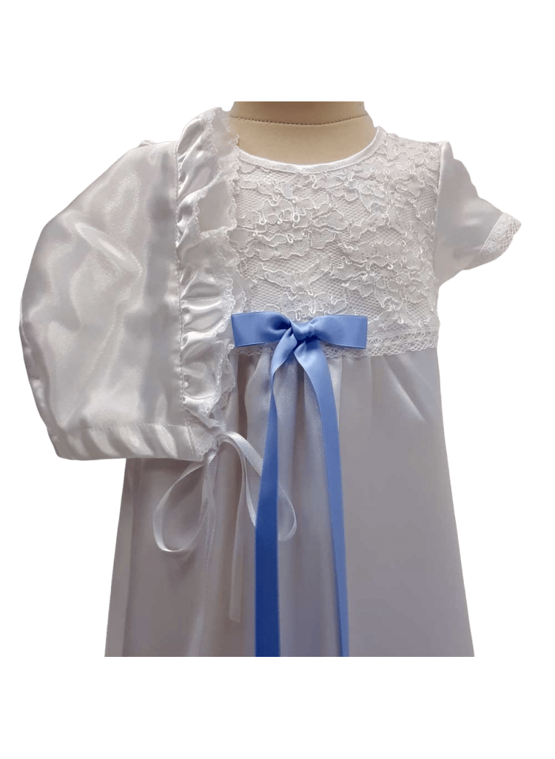 Christening gown from Grace of Sweden in optic white satin