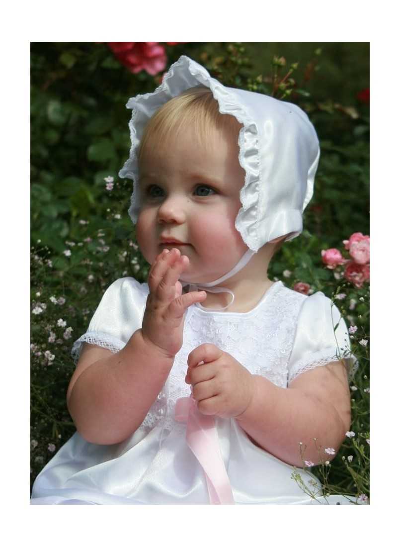 Christening gown from Grace of Sweden in optic white satin