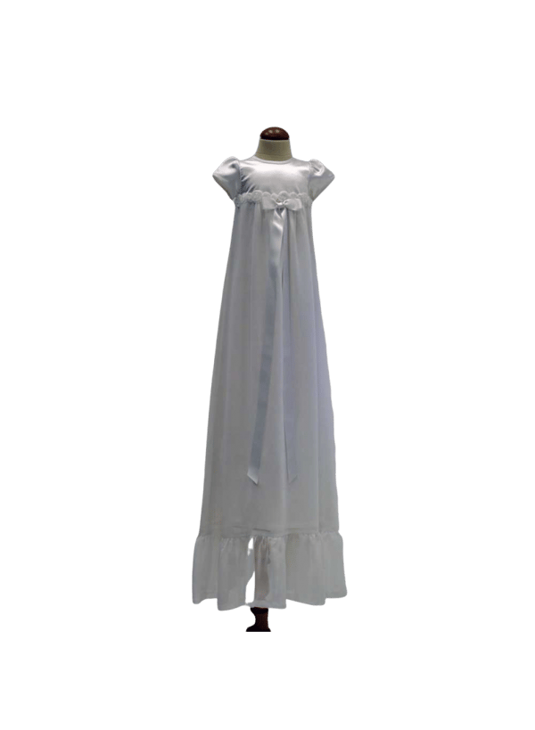 Christening gown - Grace of Sweden, 10 choices of  bow, Rose decoration