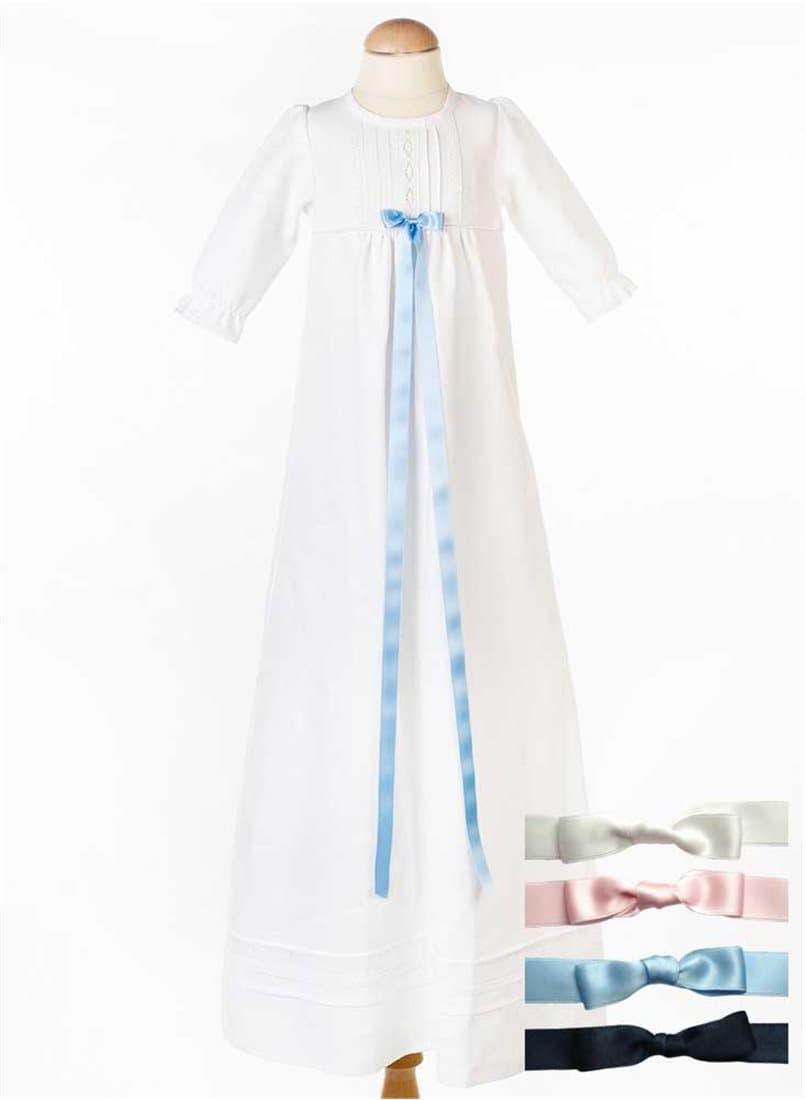 Christening gown in linen, free choice of bow, Grace of Sweden