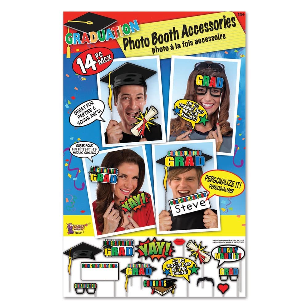 Bristol Novelty Graduation Photo Booth Set (14 Piece)