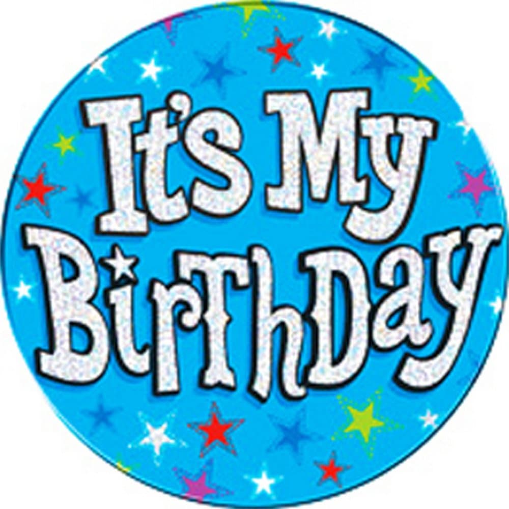 Expression Factory Its My Birthday Blue Giant Badge