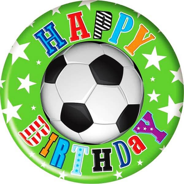 Simon Elvin Happy Birthday Football Giant Badge