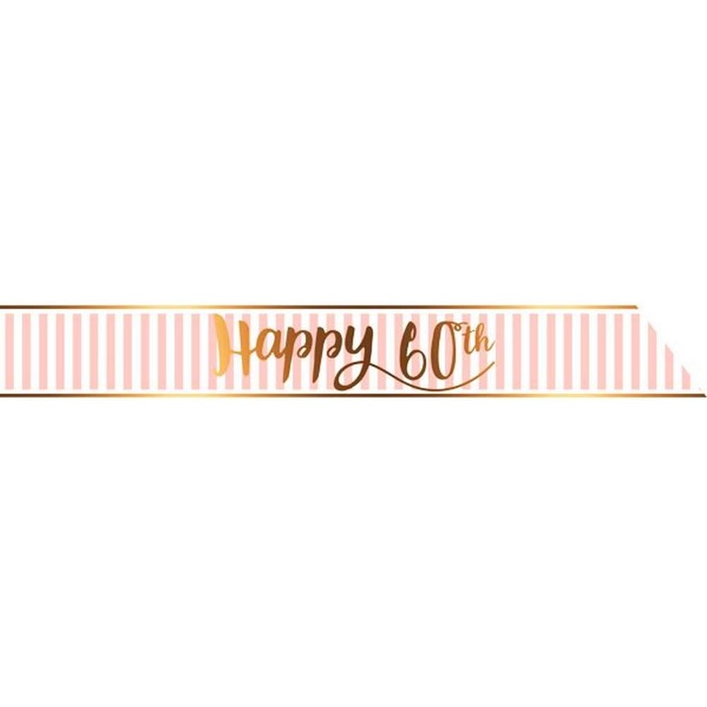Creative Party Pink Chic 60th Birthday Sash