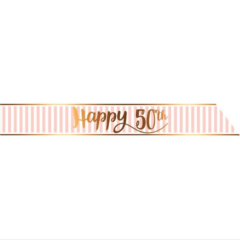 Creative Party Pink Chic 50th Birthday Sash