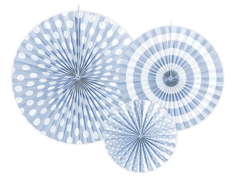 Blå Vita Pin Wheels 3-Pack