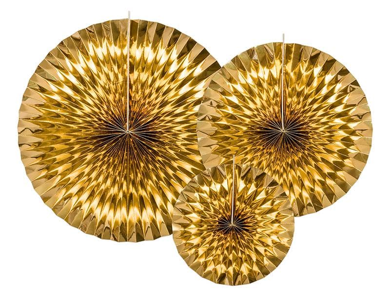Guld Pin Wheels 3-Pack