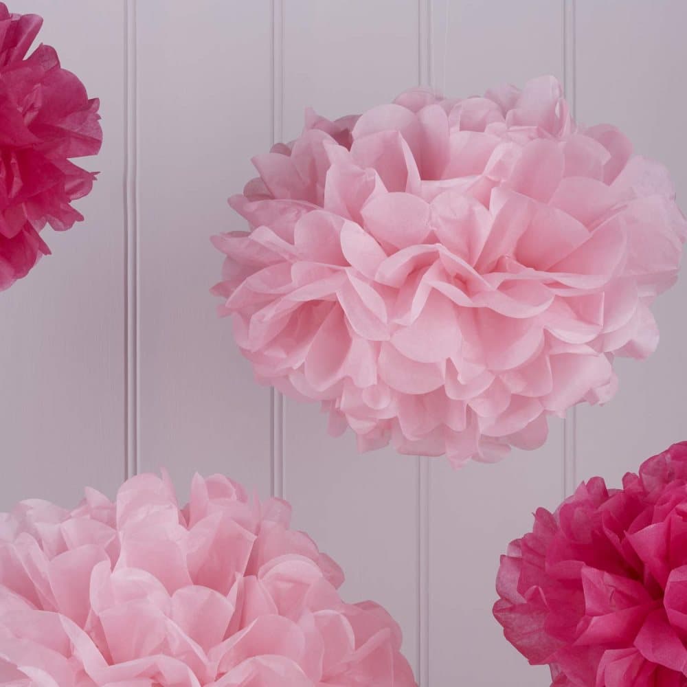 Pom Poms Rosa 5-Pack