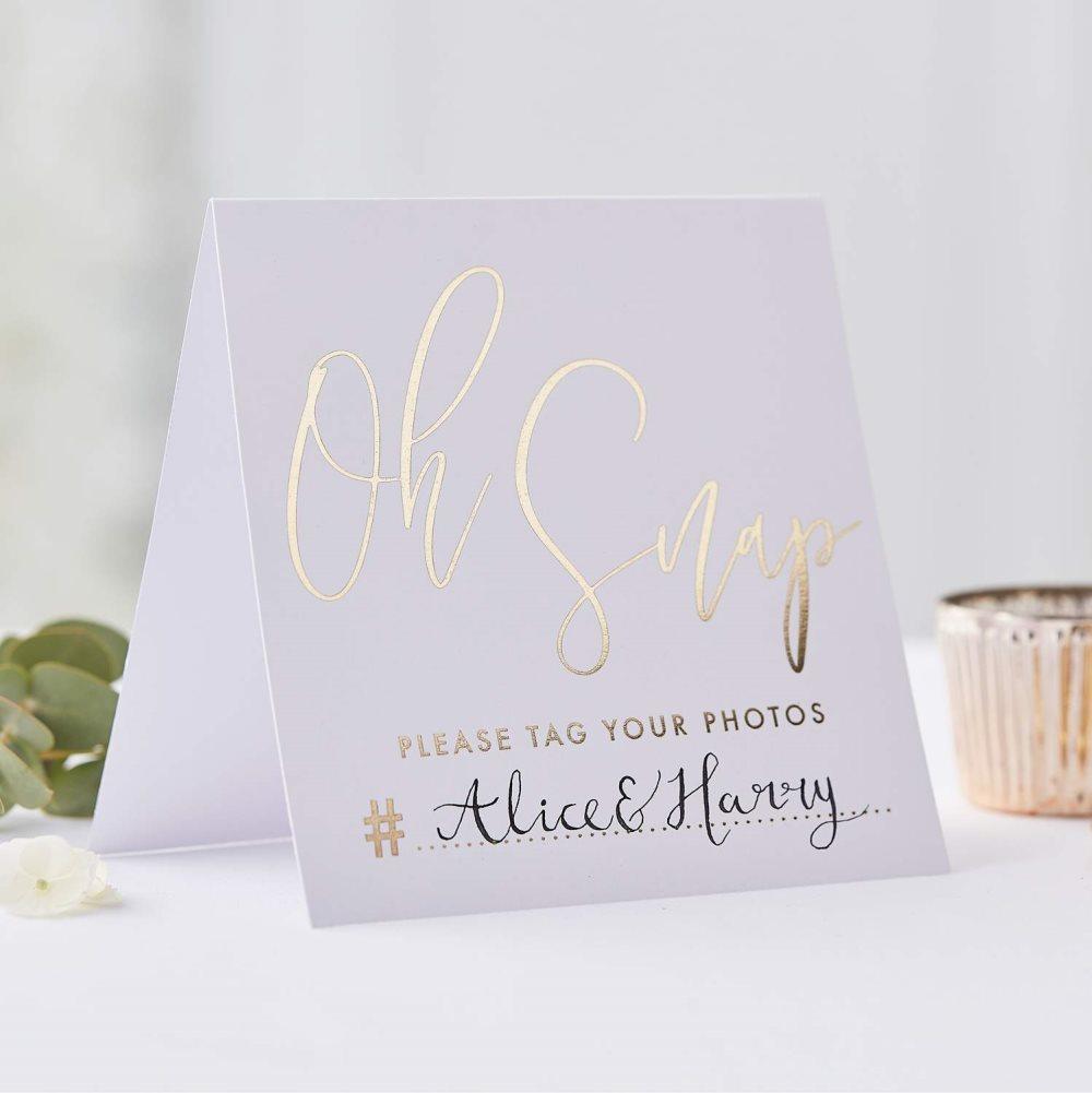 Instagramskylt - Gold wedding