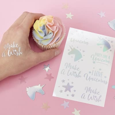 Tatueringar Iridescent Unicorn Enhörning Kalas