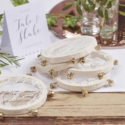 Mini Tambourines i Spets Bröllop - Ginger Ray