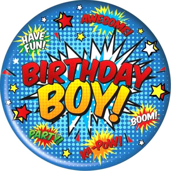 Simon Elvin Birthday Boy Blast Giant Badge