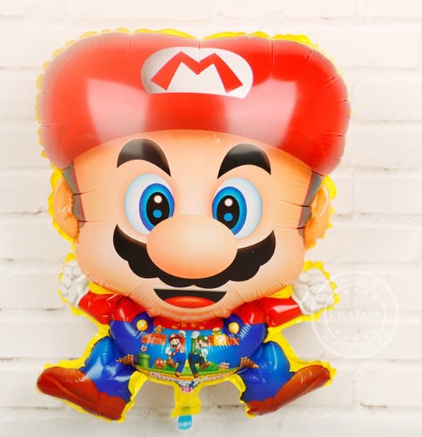 9 pakke Super Mario aluminiumsballon FOIL BALLON Børneselskab