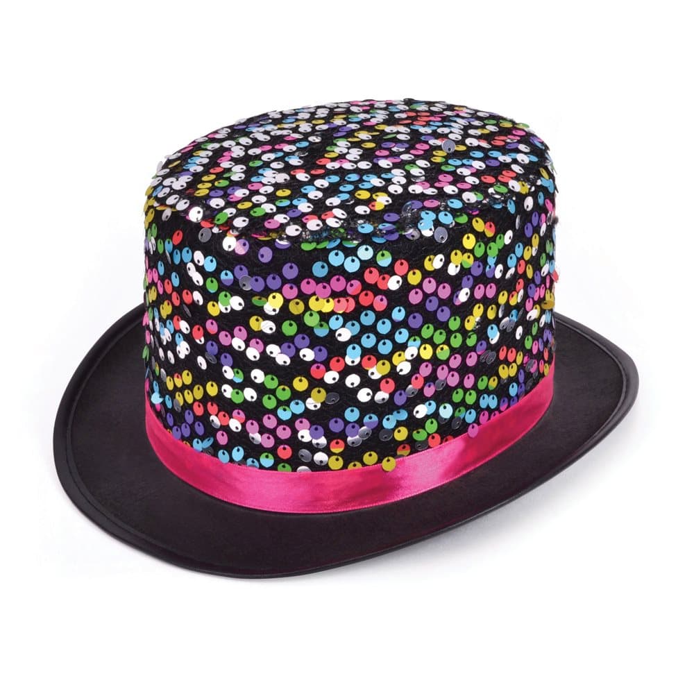 Bristol Novelty Unisex Adults Sequin Top Hat