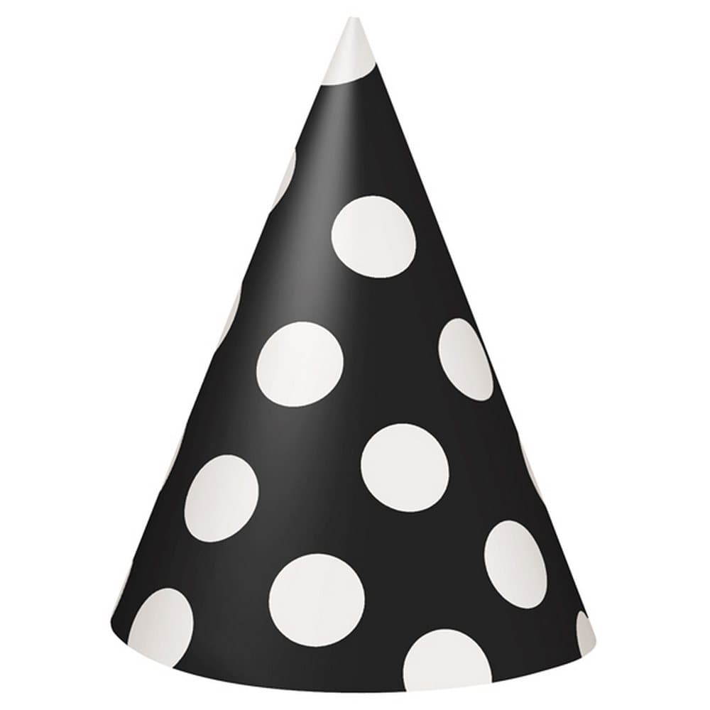 Unique Party Polka Dot Party Hats (Pack Of 8)