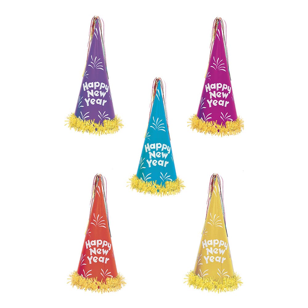 Gigantisk Partyhat Happy New Year Metallic