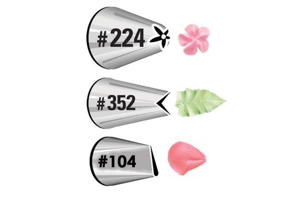 Wilton Dekorations Set #104, #352, #224 Blad Spritsa Spritstyll