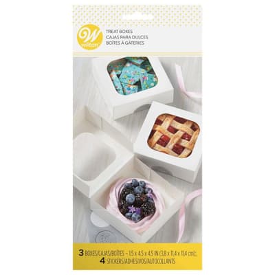 Wilton Treat Box Small White pk/3