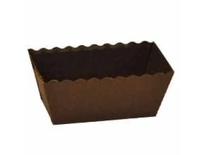 Kageform Easy Bake 80x40x40 mm Karton med PET Brun,1350 stk/krt