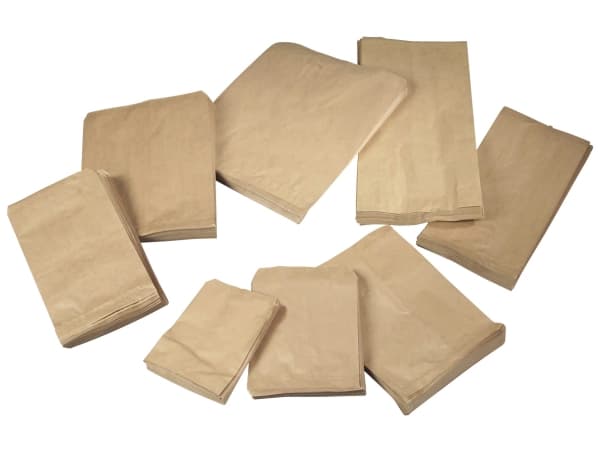 Grovbrødspose lang brun 160/80x460mm 500stk/pk 40g - (500 stk.)