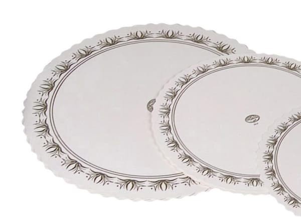 Kagepap m/guldtryk Ø31,5cm 250stk/pak - (250 stk.)