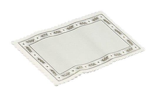 Kagepapir pergamyn hvid/guld 15x26cm 500stk/pak - (500 stk.)