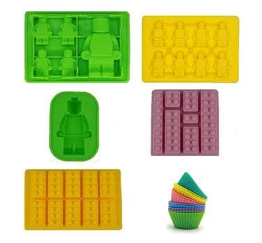 Klossar formar set - 6 st, Gubbar Robot Muffinsformar