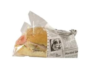 Sandwichpose Old News 215x130 mm PE Snack Bag Large,1000 stk/krt