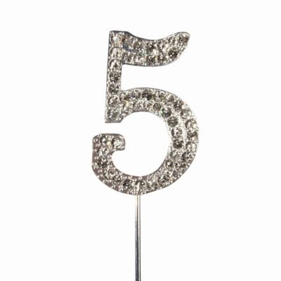 Cake Star Cake Topper Diamante Number 5