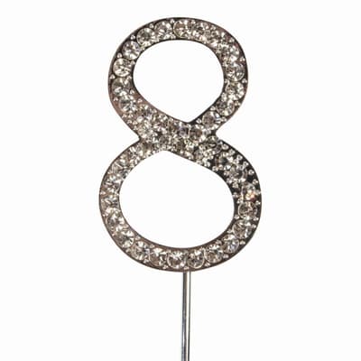 Cake Star Cake Topper Diamante Number 8