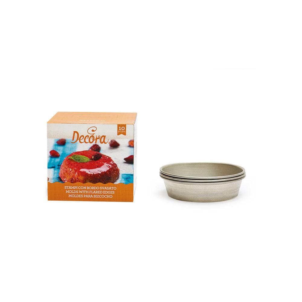 Portions Pajform Rund Pajformar 10-Pack Slät kant - Decora