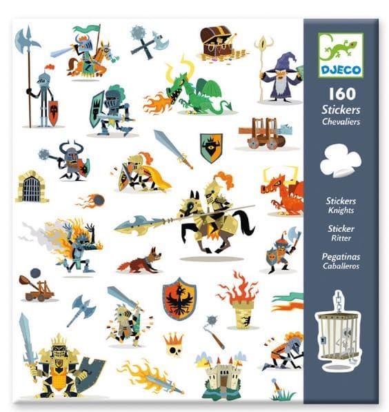 Klistermärken Riddare Stickers, Knights 160st - Djeco
