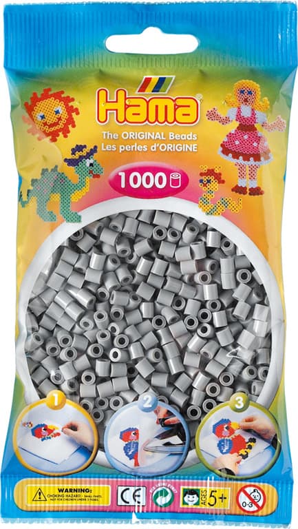 Beads to Plate Hama Midi Gray 1000pcs 207-17