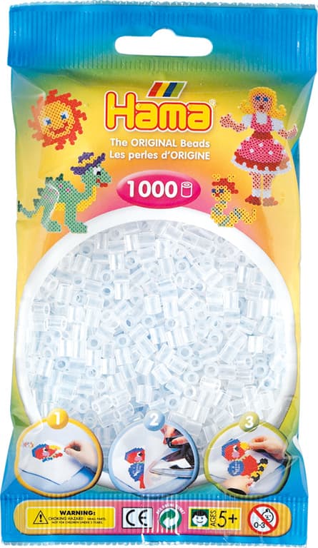 Beads to Plate Hama Midi Transparent Clear 1000pcs 207-19