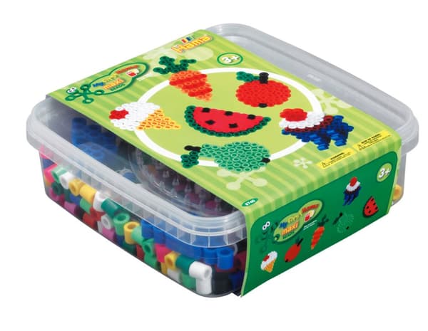 Hama Maxi Beads and Plate in box 600pcs goodies