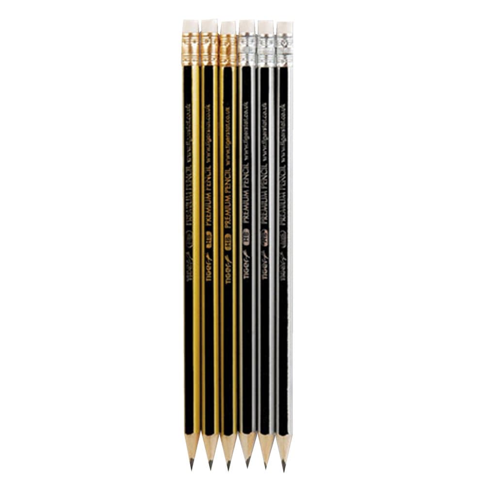 Tiger Stationery Premium Eraser Tip HB-pennor