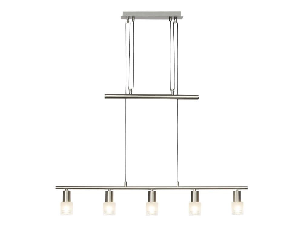 Brilliant Lea - Hängande lampa - LED-glödlampa x 5 - E14 - totalt: 20 W - klass A++ - varmt vitt ljus - 2700 K - krom, järn