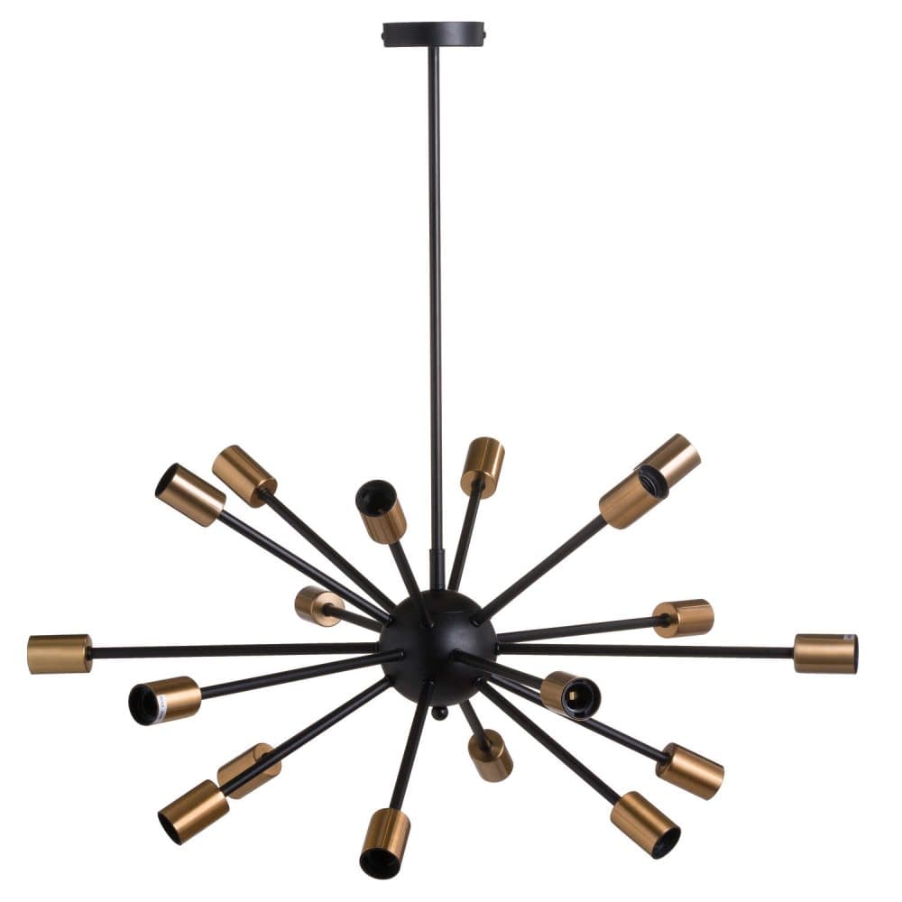 Hill Interiors Black And Brass Burst Light