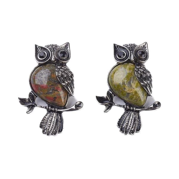 1 styck hänge uggla i transparent opal