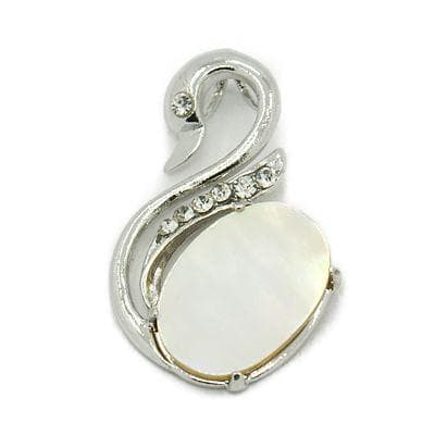 1 söt shell pearl hänge söt svan vit