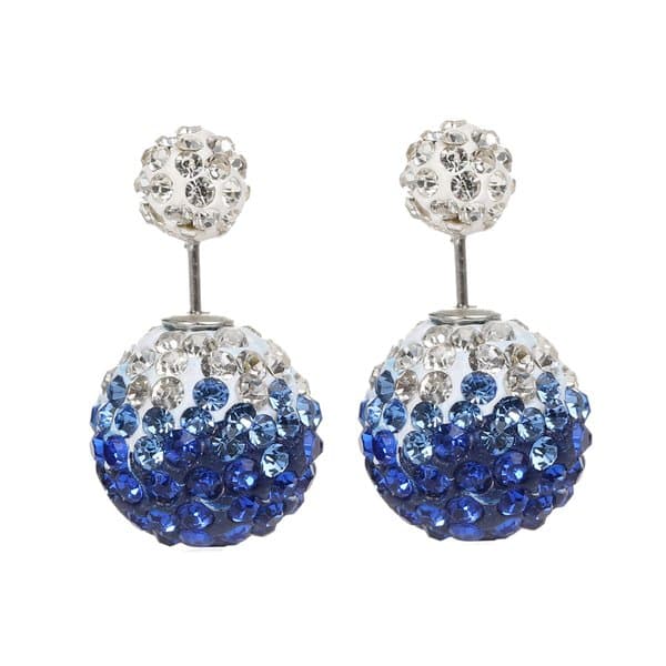 pave rhinestones 2 färgade örhängen