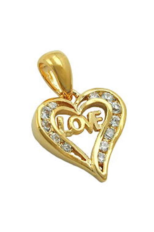 Pendant Heart Love 3 Micron Gold-Plated - GL30038