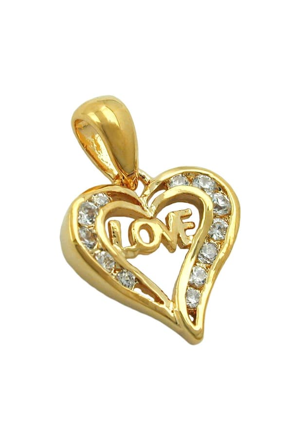 Pendant Heart Love 3 Micron Gold-Plated - GL30038