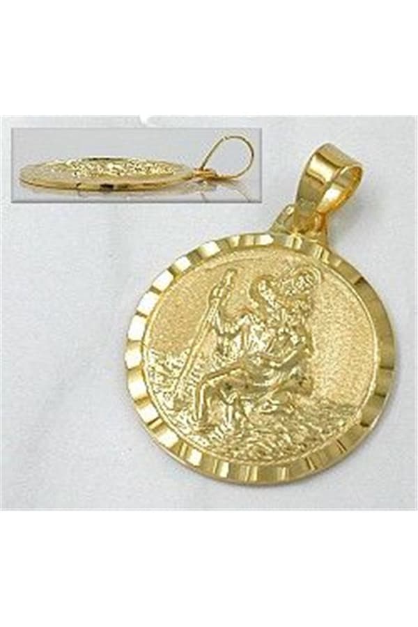 Pendant Christophorus 16mm 9kt Gold - GL430272