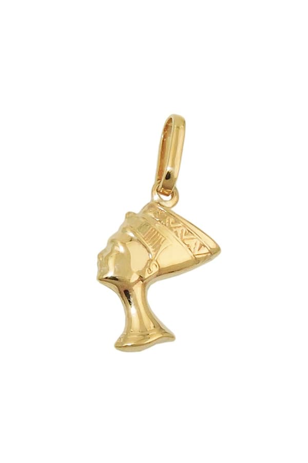 Pendant 15x10x2,5mm Nefertiti Shiny 9k Gold - GL431428