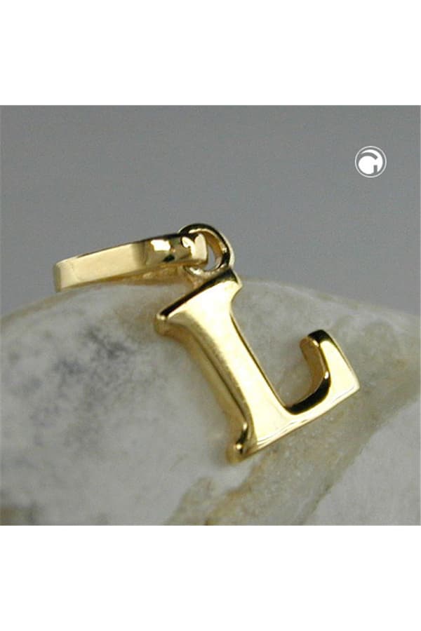 Pendant 7x5mm Initiale L Shiny 9k Gold - GL430861