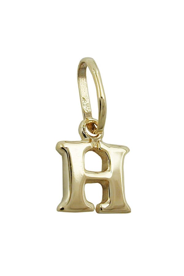 Pendant 8x7mm Initiale H Shiny 9k Gold - GL430857