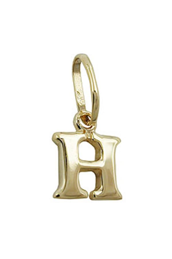 Pendant 8x7mm Initiale H Shiny 9k Gold - GL430857