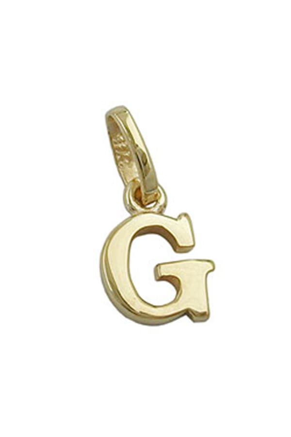 Pendant 8x6mm Initiale G Shiny 9k Gold - GL430856