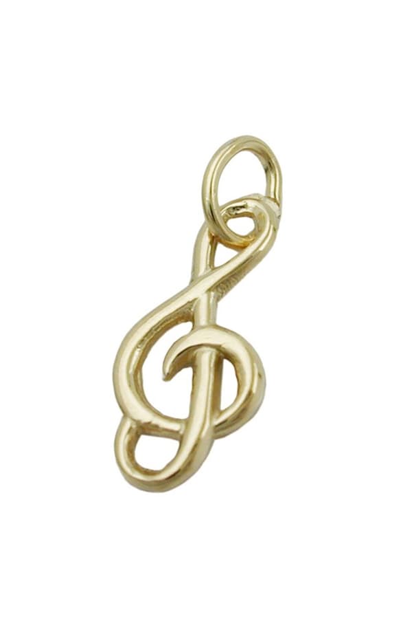 Pendant 16x7mm Clef Shiny 14k Gold - GL430465